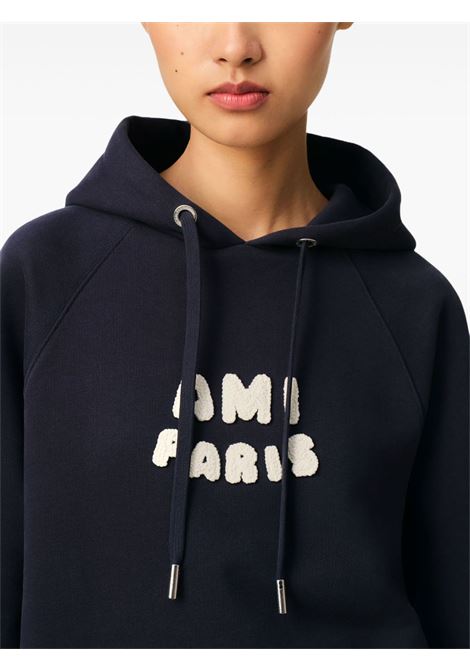 ami paris hoodie woman navy AMI PARIS | USW275.7474011